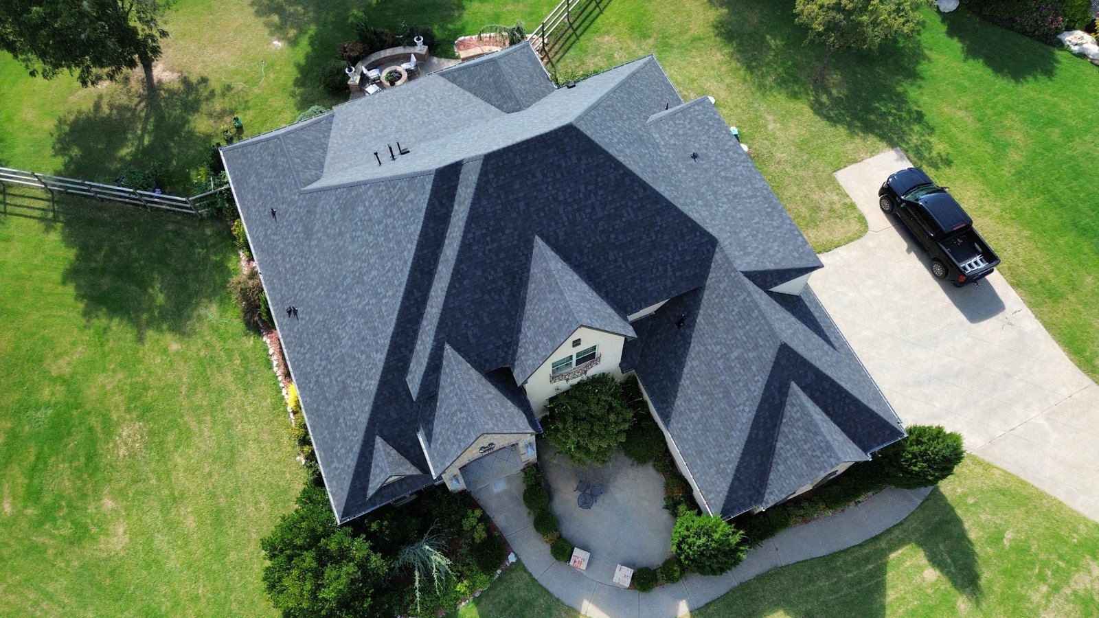 Roofing contractor performing professional roof repair and inspection