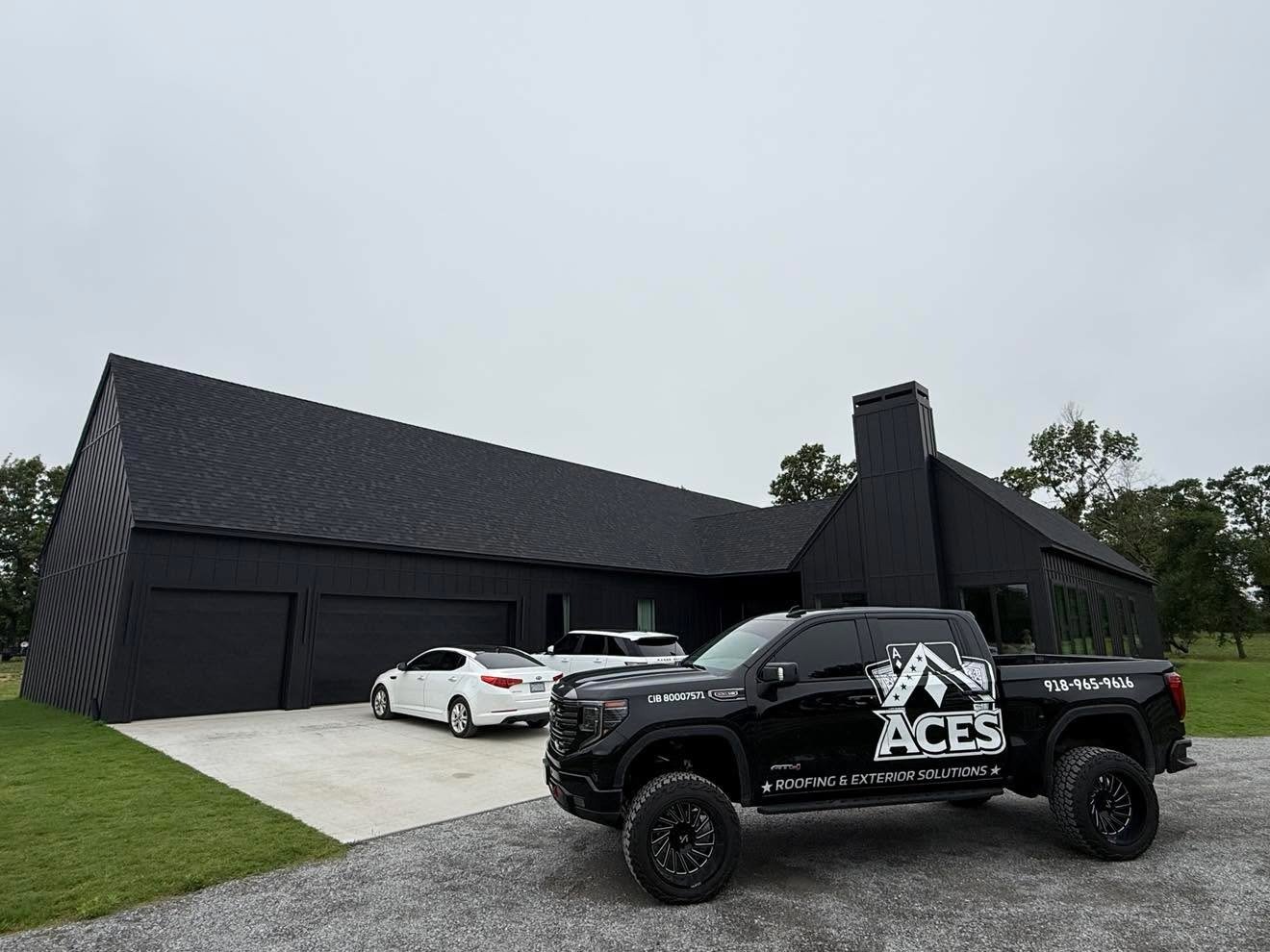 Aces Roofing and Exterior Solutions Van