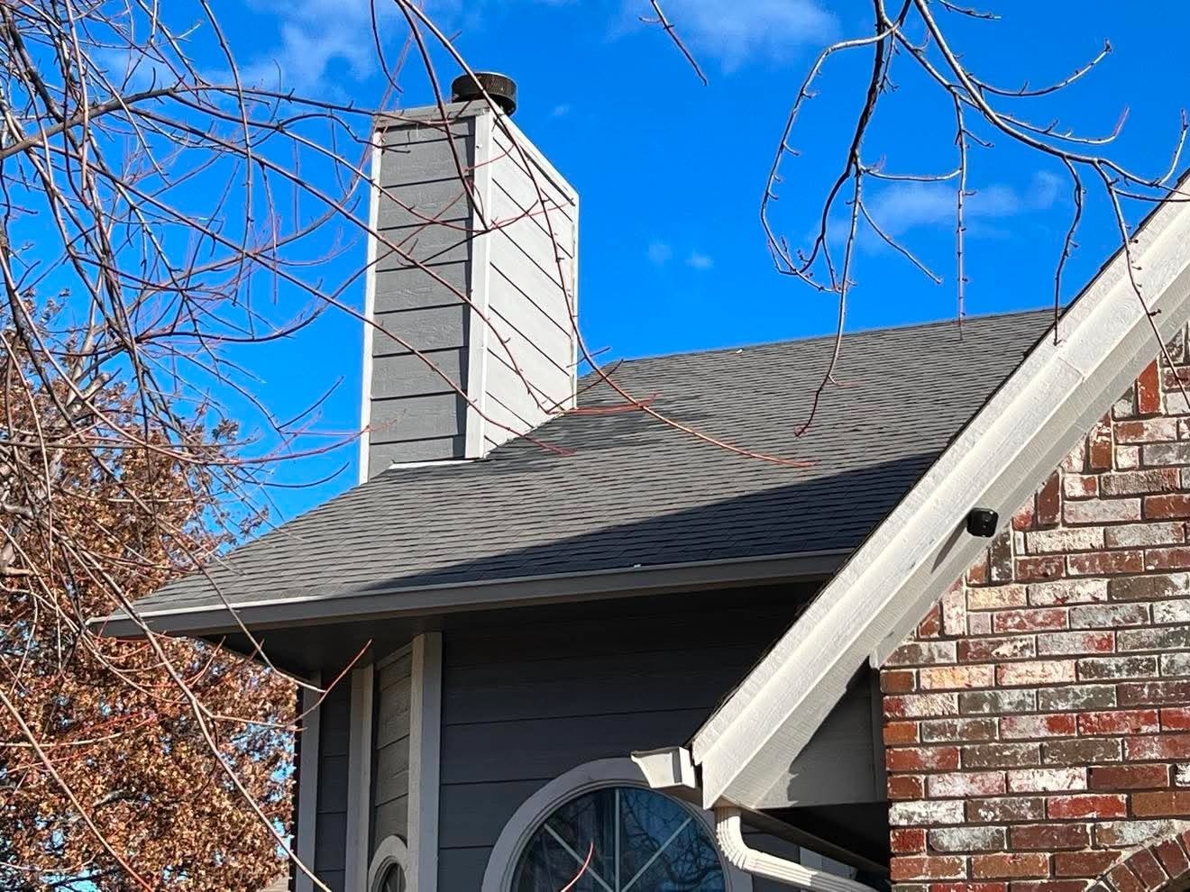 Chimney Flashing & shingle repair in Broken Arrow