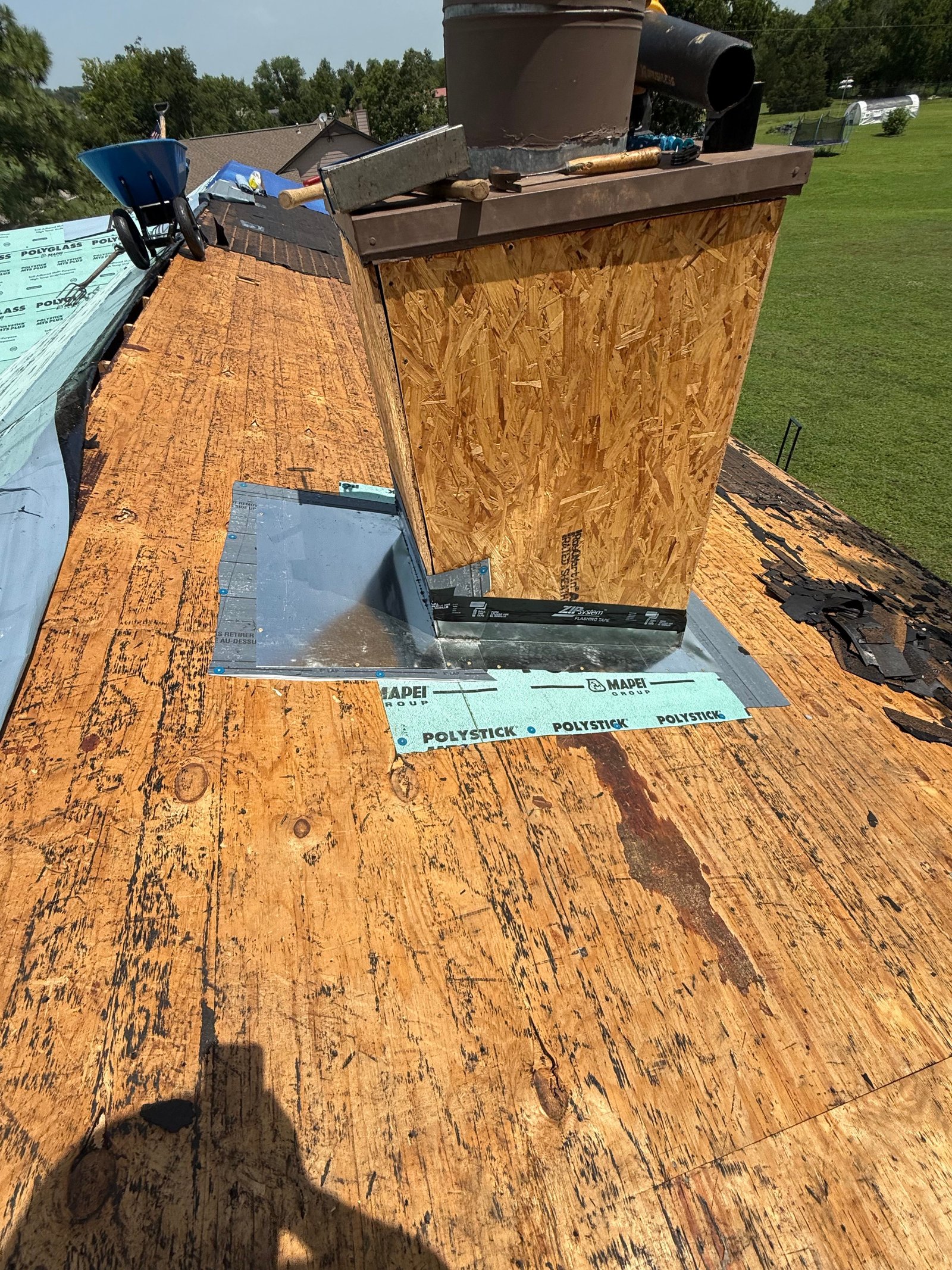 Roof step flashing repair in Claremore Oklahoma