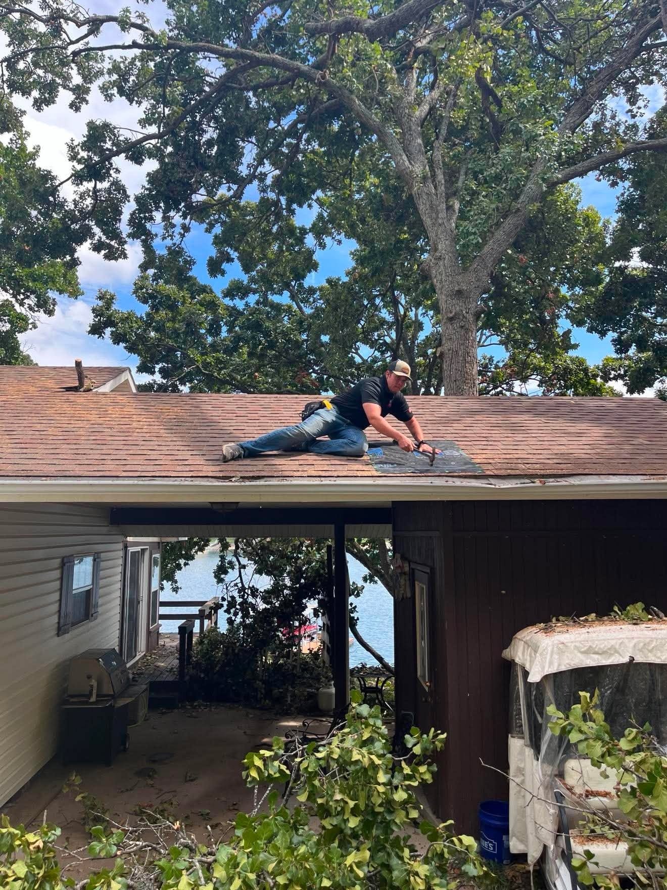 Roof tarping service in Claremore OK by Aces Roofing